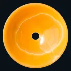 Rond wastafel in oranje onyx Aris Viadurini