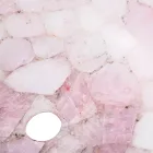 Rond wastafel in rozenkwarts Paloma, handgemaakte Viadurini