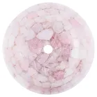 Rond wastafel in rozenkwarts Paloma, handgemaakte Viadurini