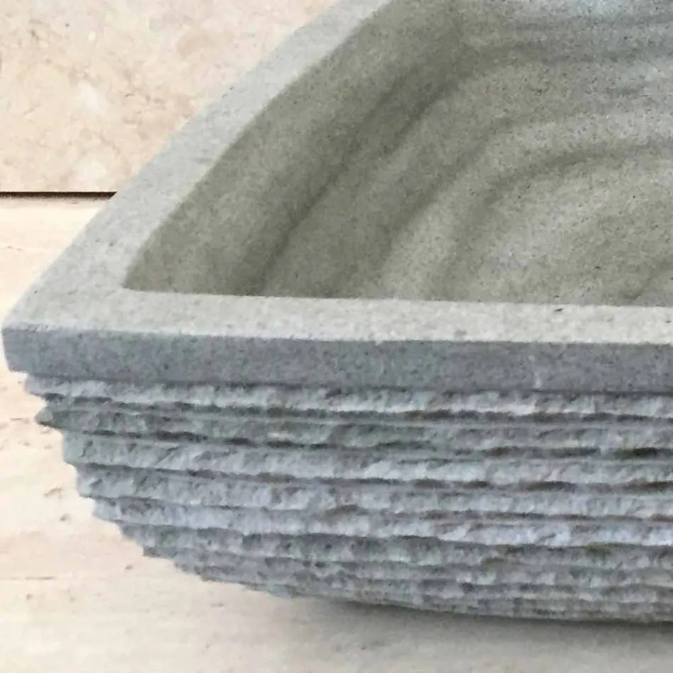 Design groene wastafel aanrecht in Hilda-steen Viadurini