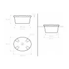 Vintage handgegoten porseleinen wastafel met bloemen gemaakt in Italië - Barbera Viadurini