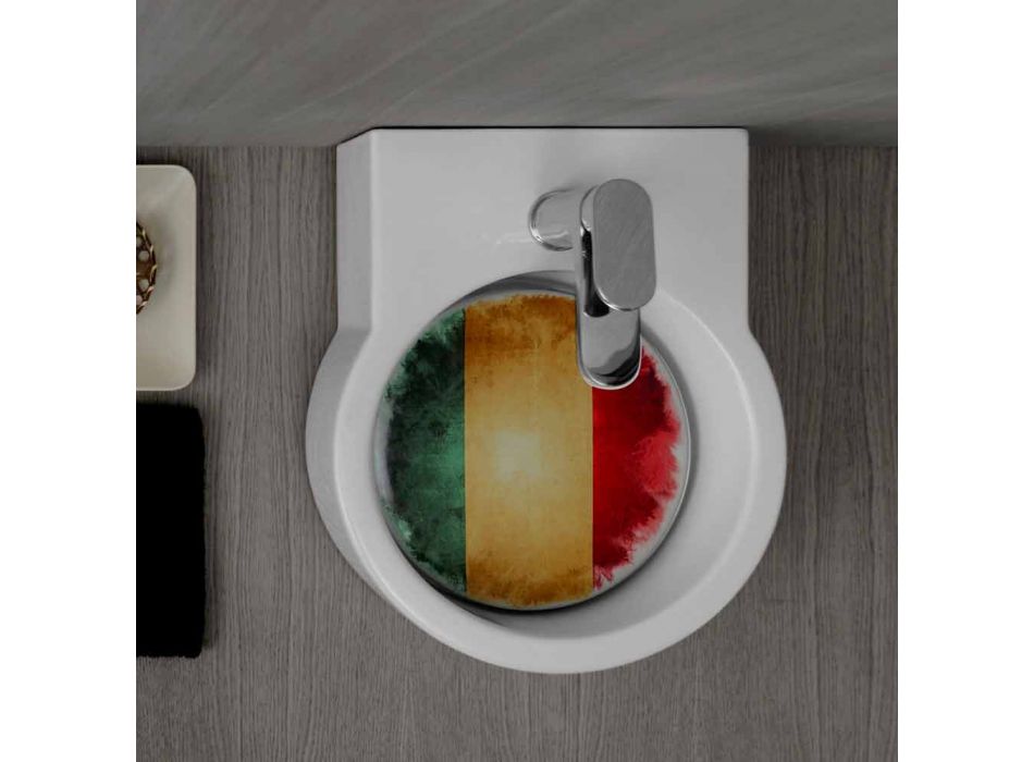 Aanrecht design wastafel / ophanging made in Italy Tor Viadurini