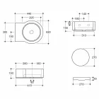 Aanrecht design wastafel / ophanging made in Italy Tor Viadurini