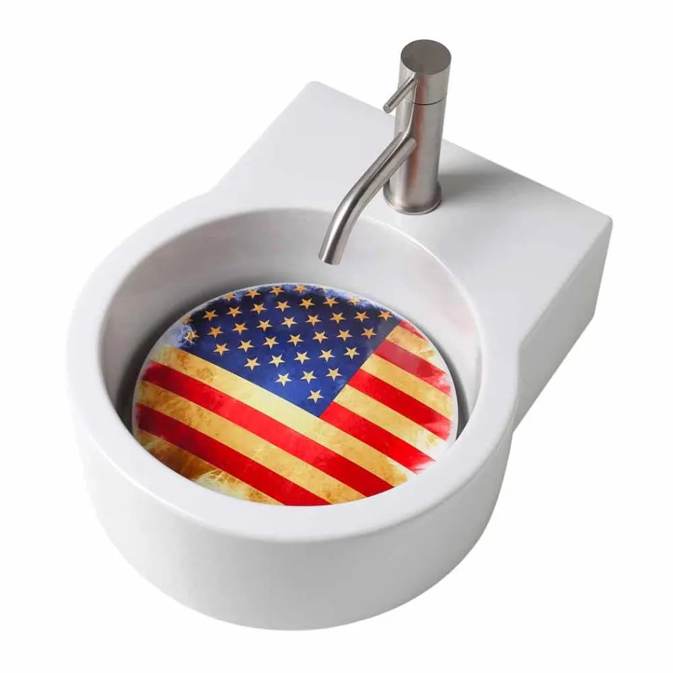 Aanrecht design wastafel / ophanging made in Italy Tor Viadurini