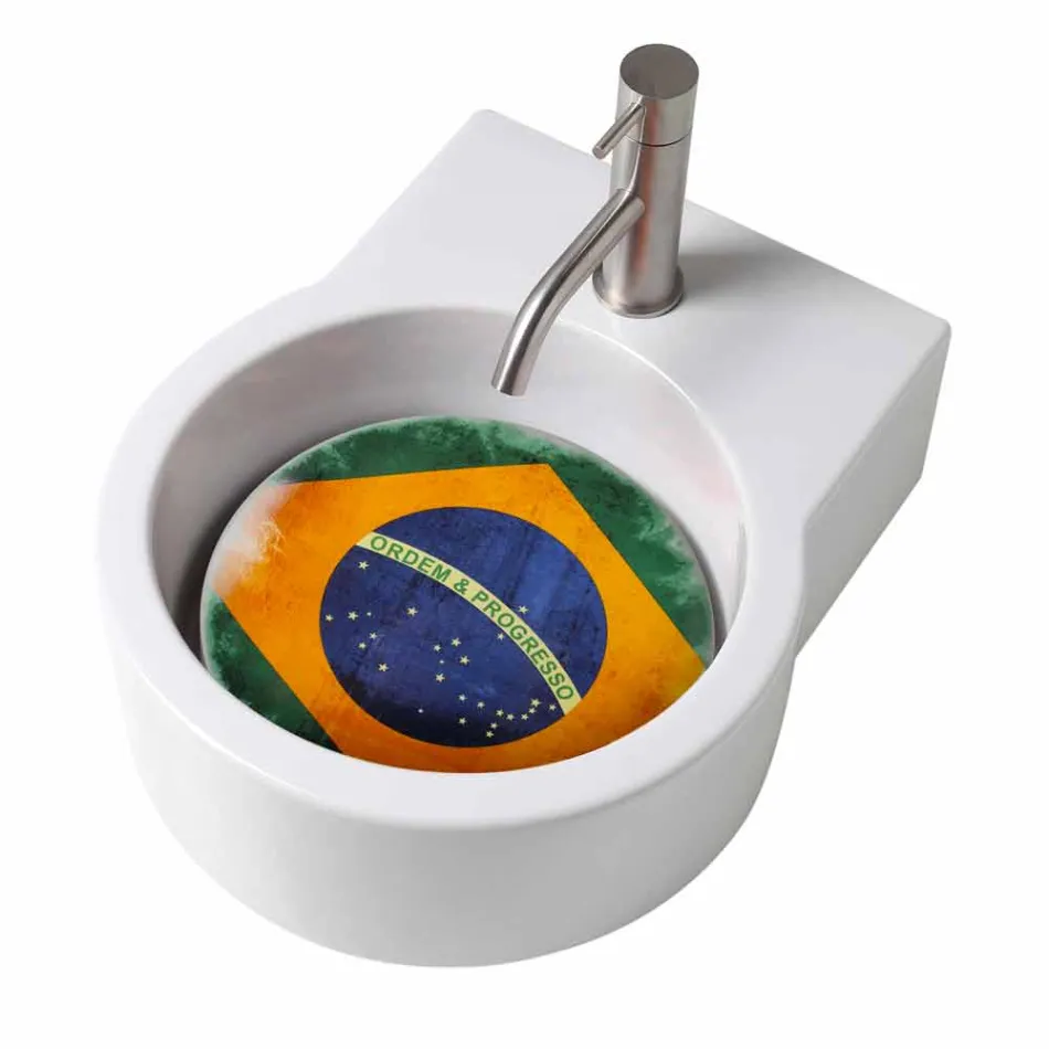 Aanrecht design wastafel / ophanging made in Italy Tor Viadurini