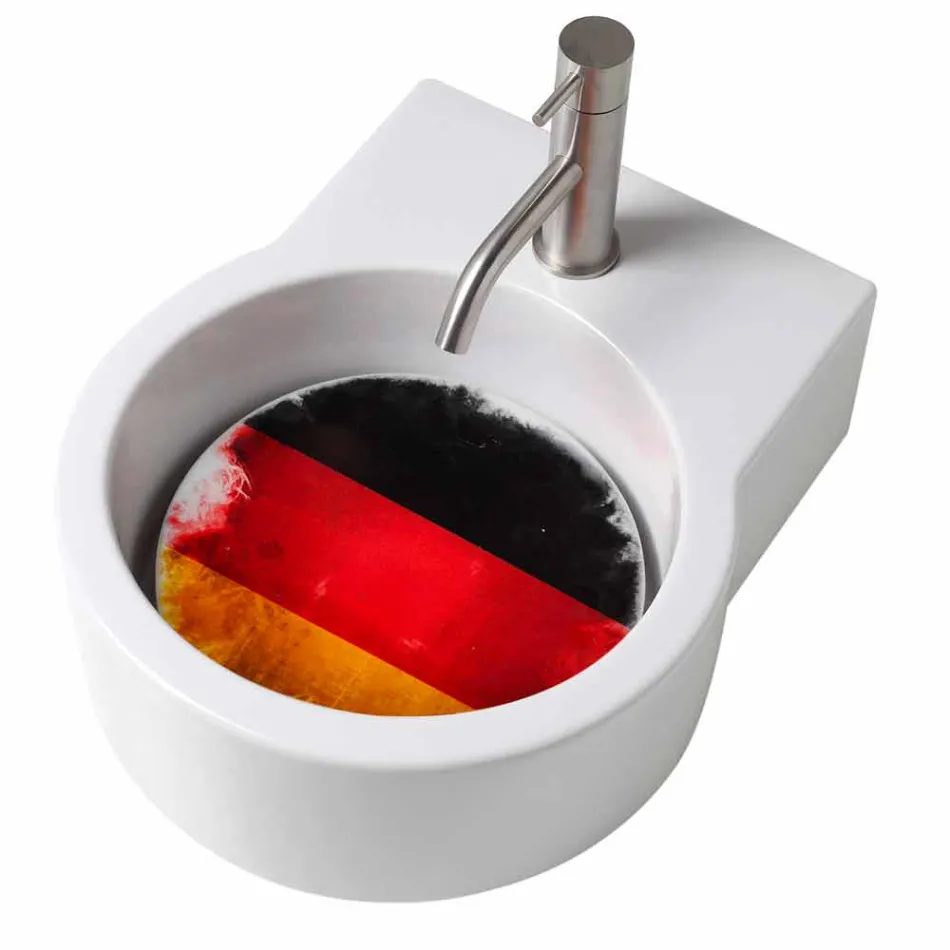 Aanrecht design wastafel / ophanging made in Italy Tor Viadurini