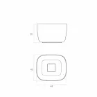 Vrijstaande vrijstaande spoelbak gemaakt in Italië, Lallio Viadurini