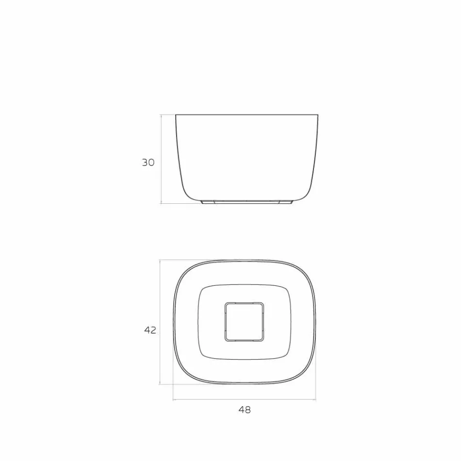 Vrijstaande vrijstaande spoelbak gemaakt in Italië, Lallio Viadurini