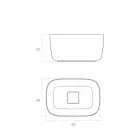 Vrijstaande vrijstaande spoelbak gemaakt in Italië, Lallio Viadurini