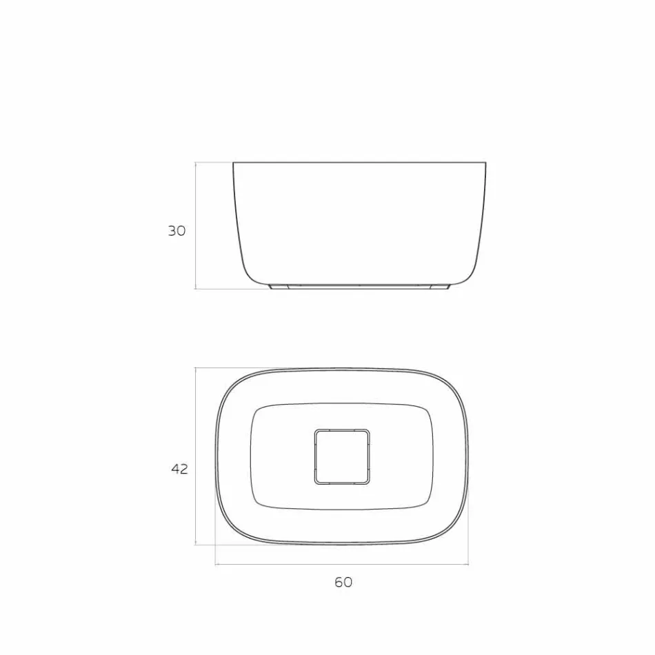 Vrijstaande vrijstaande spoelbak gemaakt in Italië, Lallio Viadurini