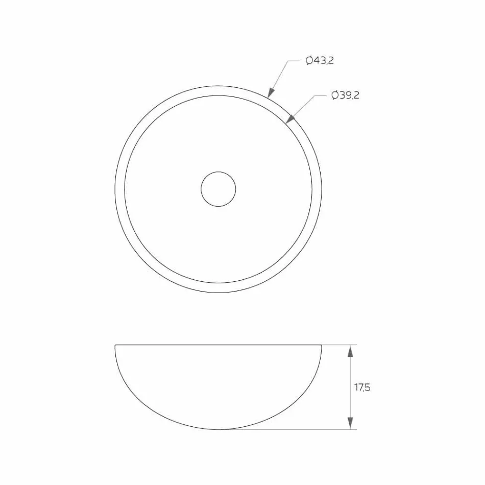 Donnas ronde vrijstaande aanrecht gootsteen Viadurini