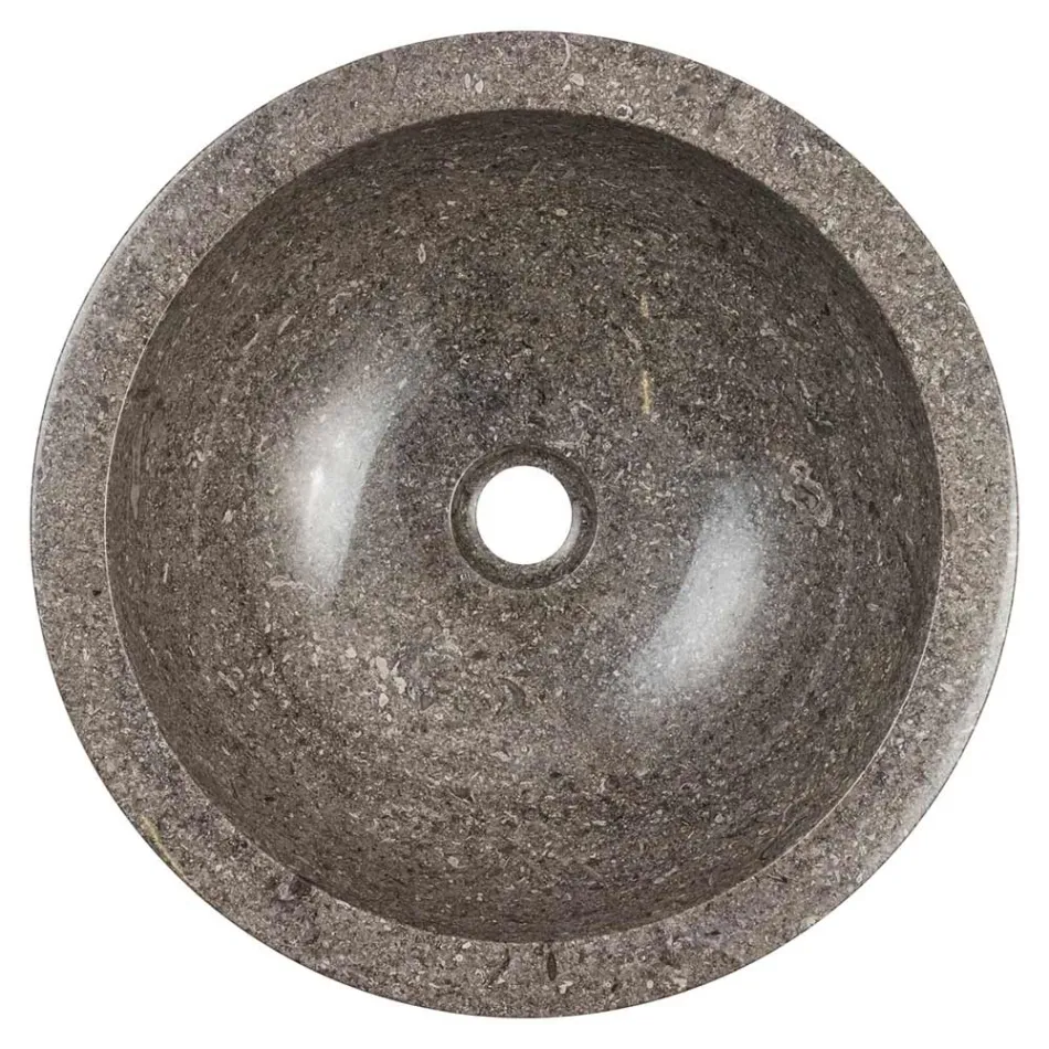 Ronde spoelbak in handgemaakt marmer, Bucine Viadurini