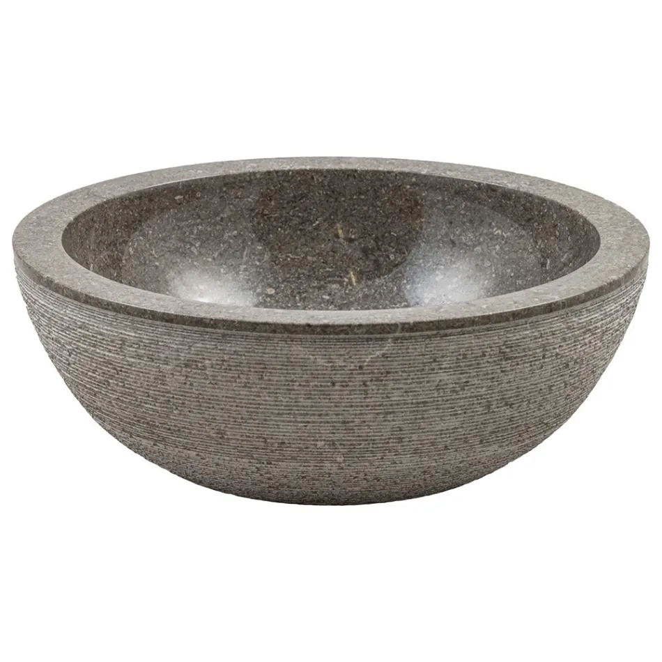 Ronde spoelbak in handgemaakt marmer, Bucine Viadurini
