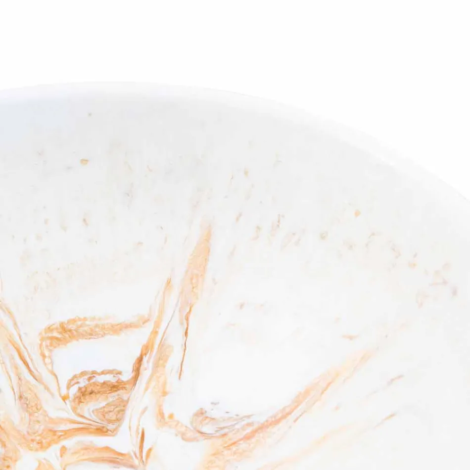 Designondersteuningswasbak in gouden hars - Dogliola Viadurini