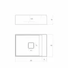 Ontwerp aanrecht spoelbak geproduceerd in Italië, Lavis Viadurini