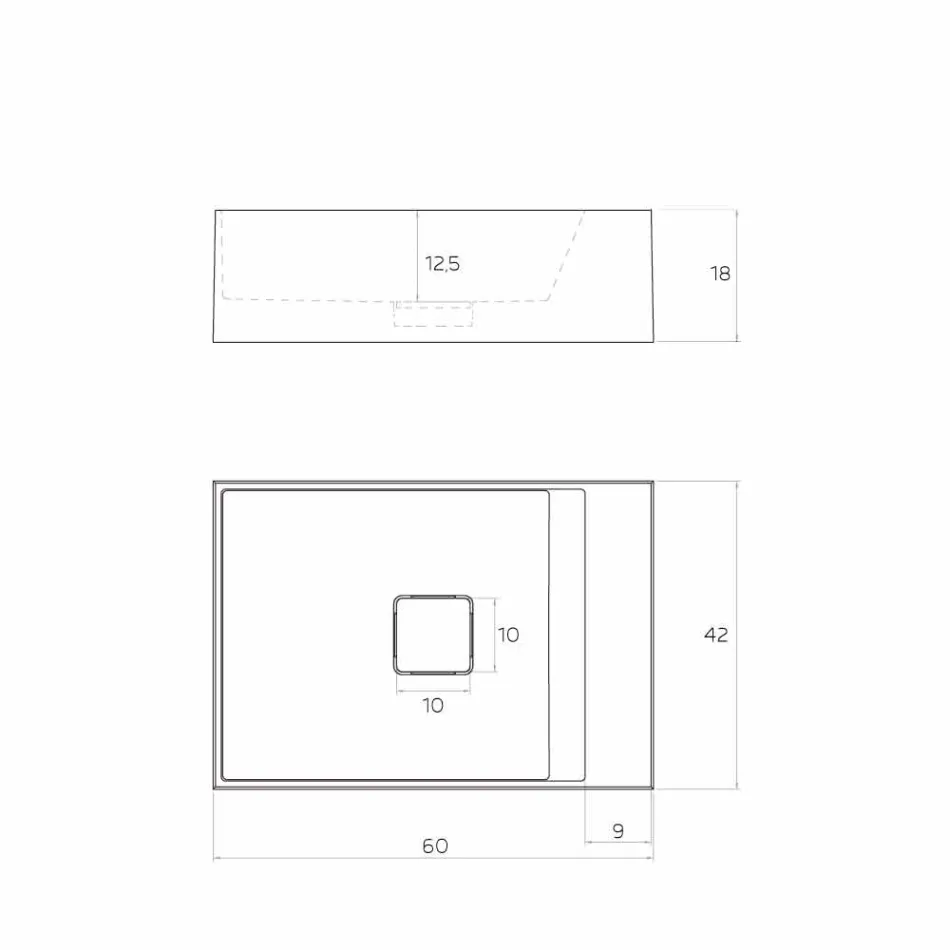Ontwerp aanrecht spoelbak geproduceerd in Italië, Lavis Viadurini