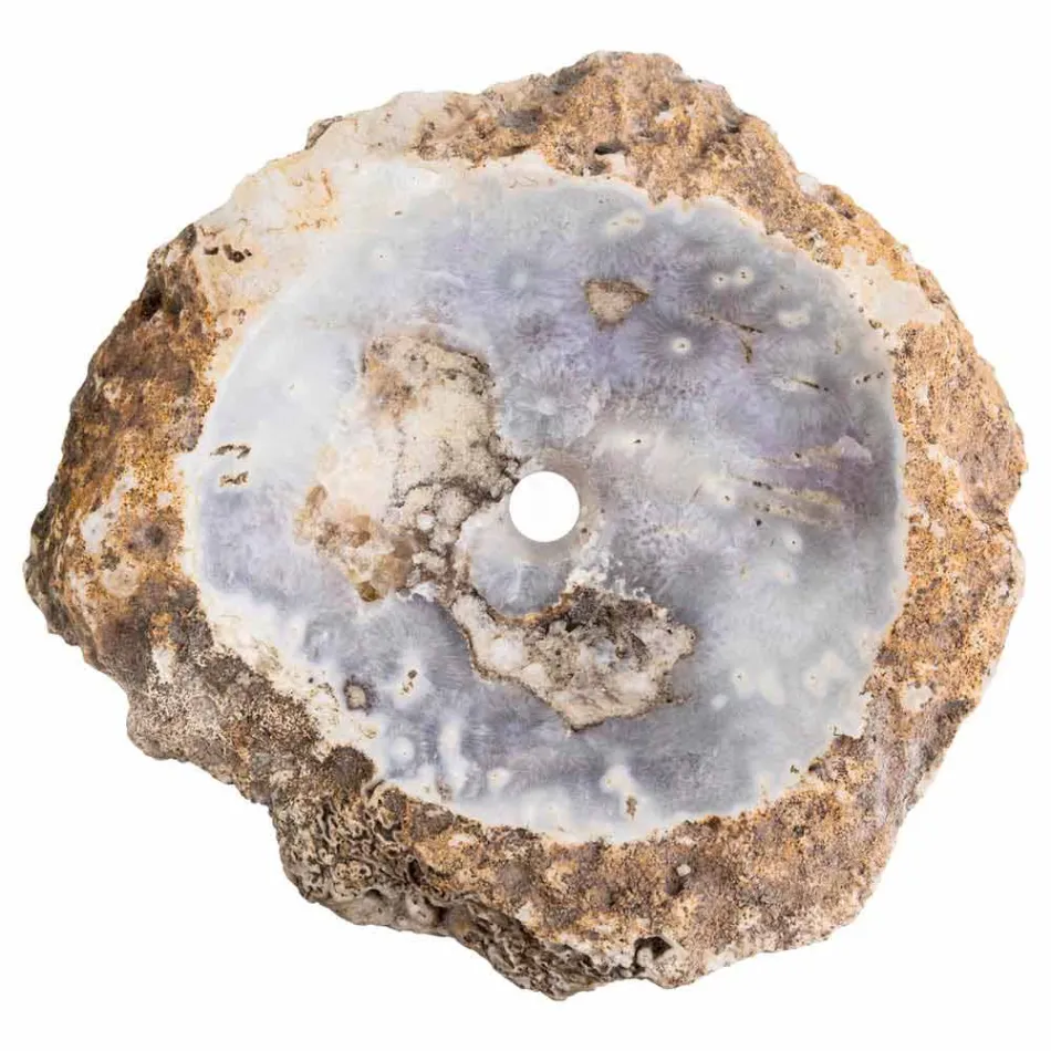 Aanrecht handgemaakte wastafel van agaat, Posina Viadurini