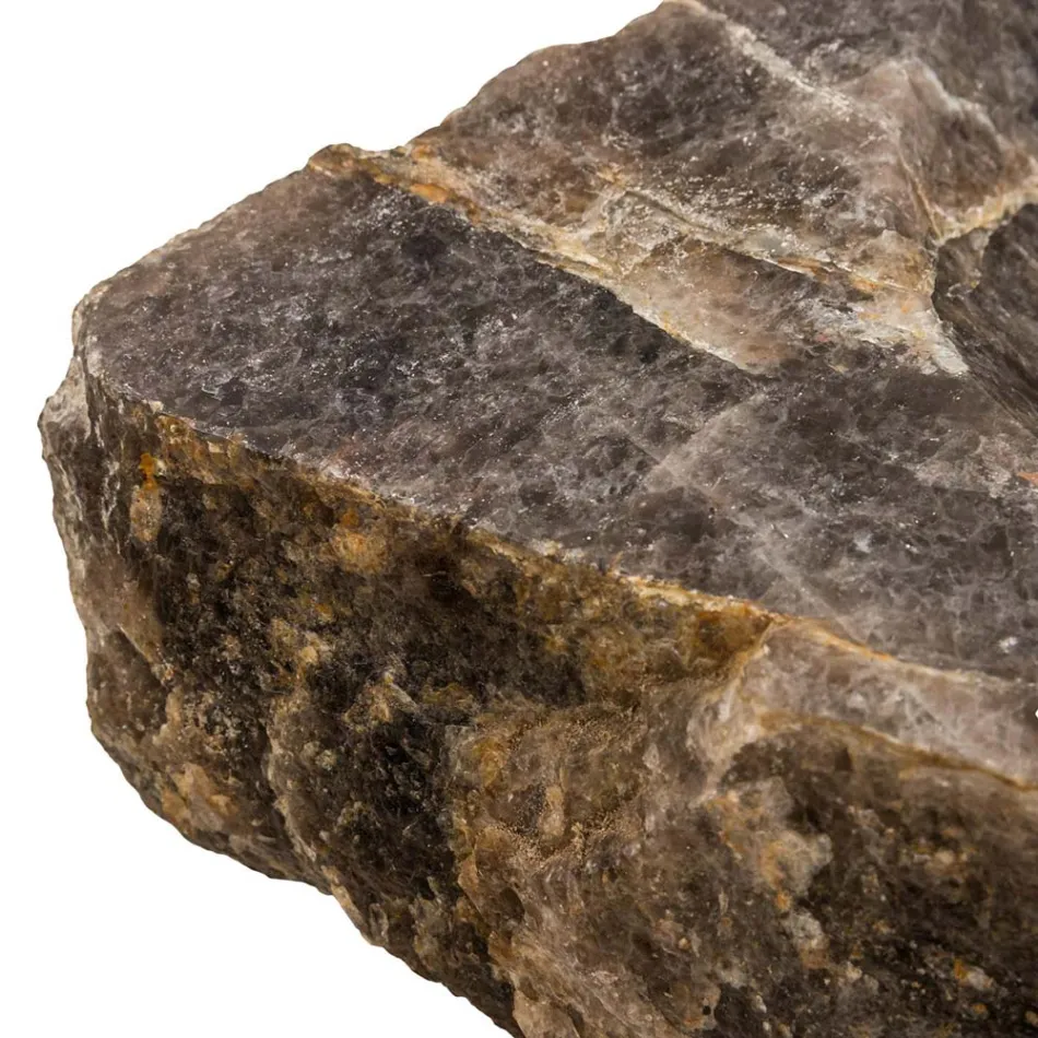 Handgemaakte spoelbak in rookkwartssteen, Vigasio Viadurini