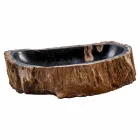 Eigentijdse handgemaakte aanrecht gootsteen gemaakt van fossiel hout, Negrar Viadurini