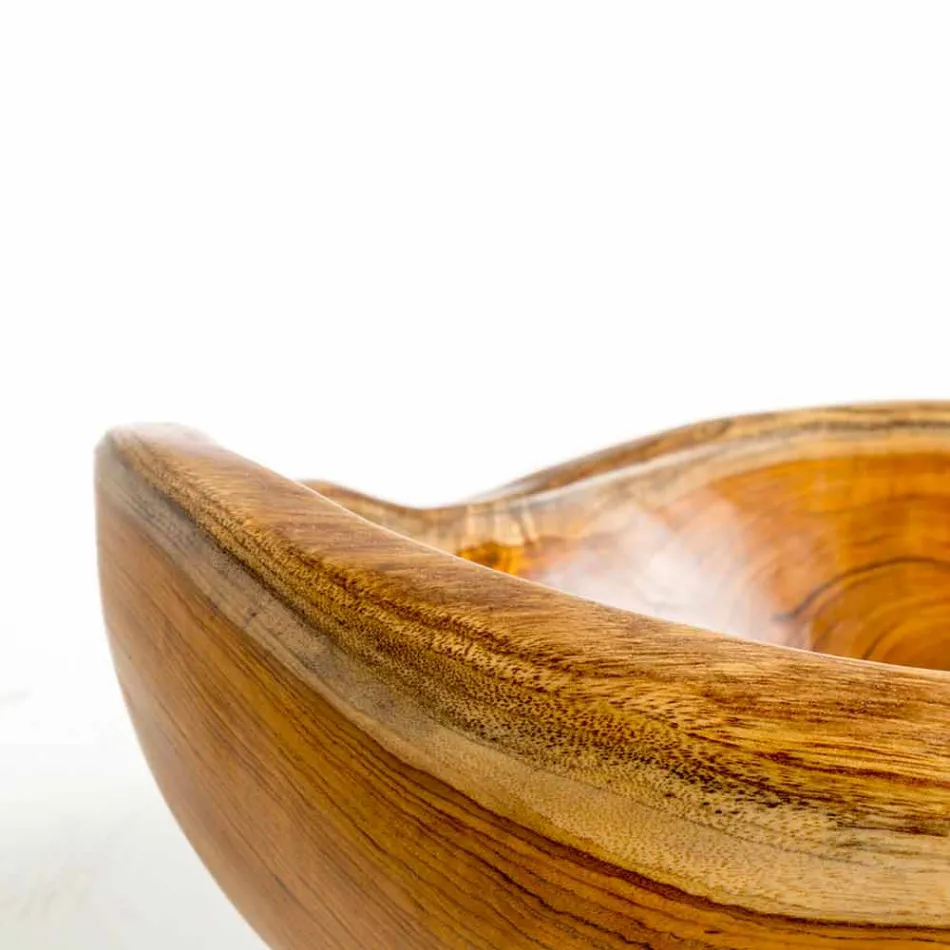 Moderne staande wastafel in natuurlijk teakhout van Vigevano Viadurini