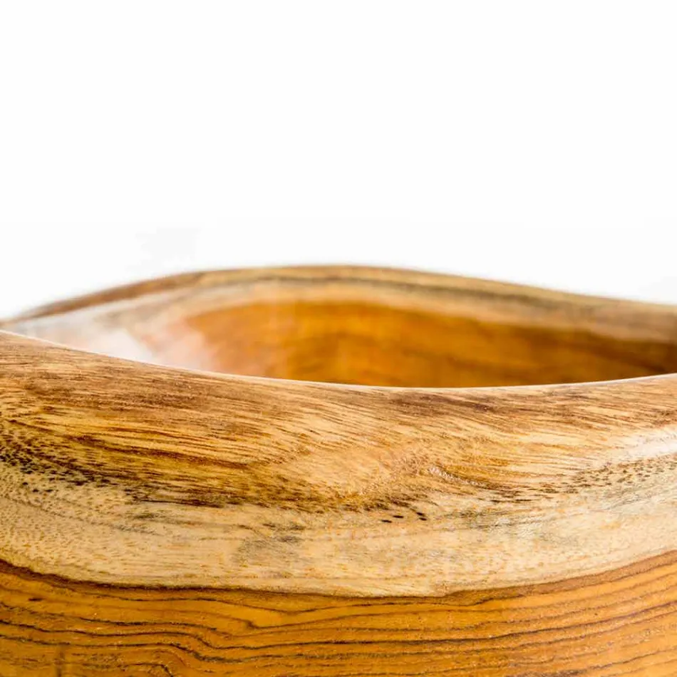 Moderne staande wastafel in natuurlijk teakhout van Vigevano Viadurini