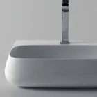 Vrijstaande of aan de muur bevestigde keramische spoelbak L 55 cm gemaakt in Italië, Gais Viadurini