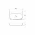 Vrijstaande of aan de muur bevestigde keramische spoelbak L 55 cm gemaakt in Italië, Gais Viadurini