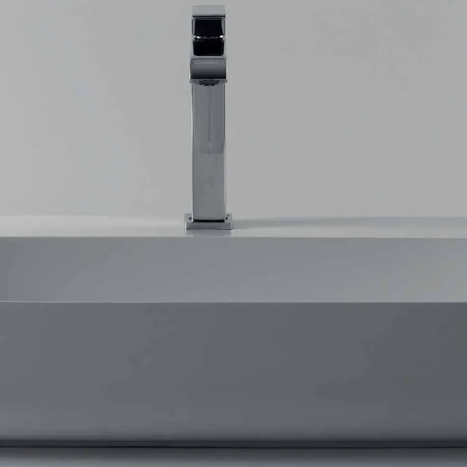 Vrijstaande of hangende keramische spoelbak L 90 cm gemaakt in Italië, Gais Viadurini