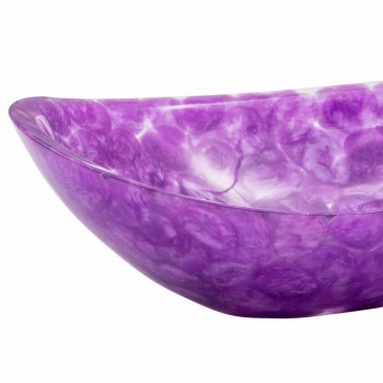 Aanrecht ovale design gootsteen in violette hars, Buonalbergo