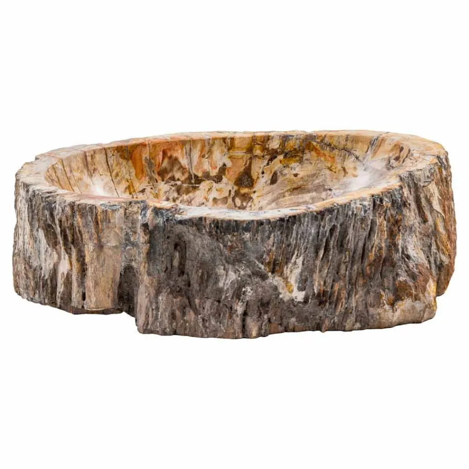 Handgemaakt aanrecht in fossiel hout, Neviglie Viadurini