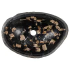 Aanrecht wastafel handgemaakt in riviersteen, Palizzi Viadurini