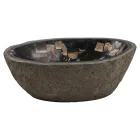 Aanrecht wastafel handgemaakt in riviersteen, Palizzi Viadurini