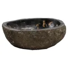 Aanrecht wastafel handgemaakt in riviersteen, Palizzi Viadurini