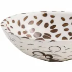 Moderne ronde aanrecht wasbak gemaakt van hars, Bussi Viadurini