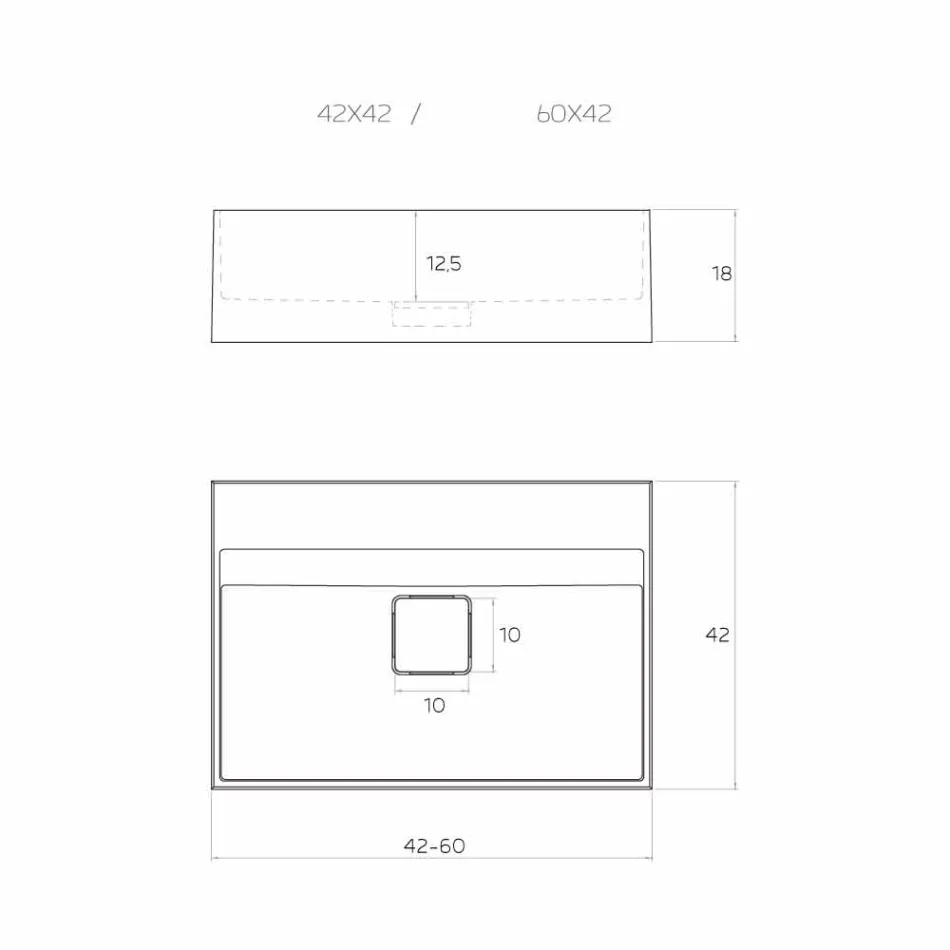 Moderne aanrecht aanrechtblad gemaakt in Italië, Lavis Viadurini