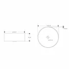 Design aanrechtblad van witte hars met centrale afvoer - Moris Viadurini