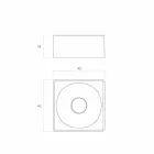 Vierkante moderne aanrecht gootsteen gemaakt in Italië, Forino Viadurini