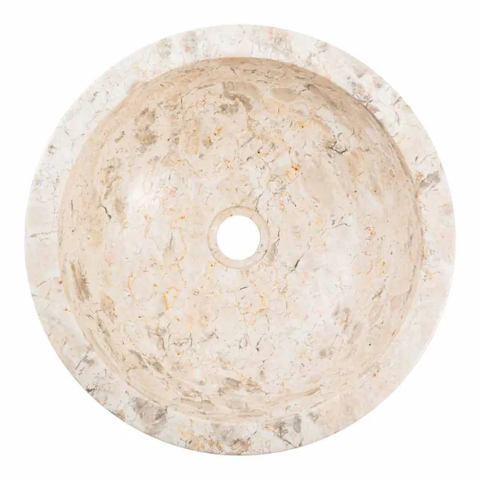 Tonto wastafel in de hand gemaakt van marmer, Nibbiano Viadurini