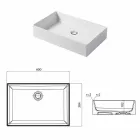 Designwastafel in wit keramiek of gekleurd Leivi Viadurini