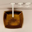 Designwastafel in bronzen keramiek gemaakt in Italië Simon Viadurini