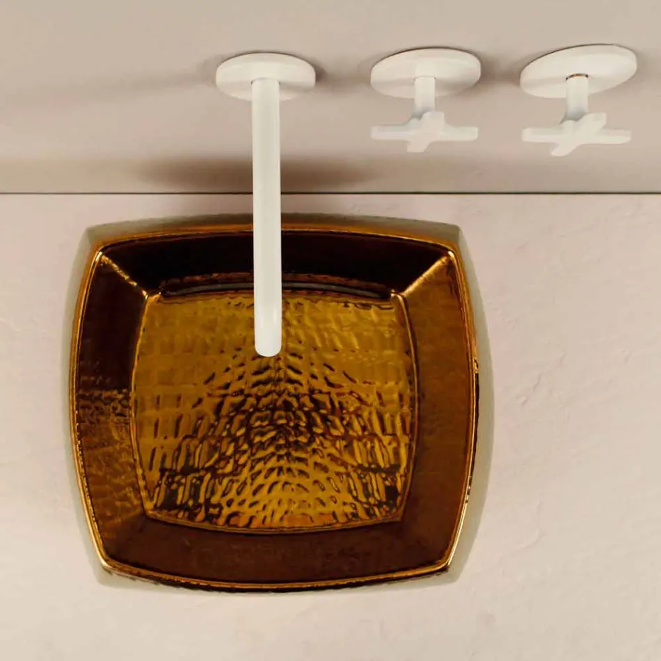 Designwastafel in bronzen keramiek gemaakt in Italië Simon Viadurini