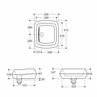 Designwastafel in bronzen keramiek gemaakt in Italië Simon Viadurini