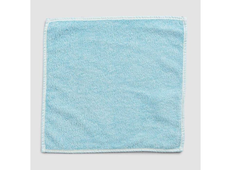 Badhanddoek voor gasten in badstof met rand van gemengd linnen 6-delig - kam