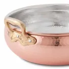 Handvertinde koperen groentepot met 2 handvatten Made in Italy 16 cm - Gianmaria Viadurini