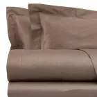 Katoensatijnen lakenset voor tweepersoonsbed, effen kleur - Freesia Viadurini