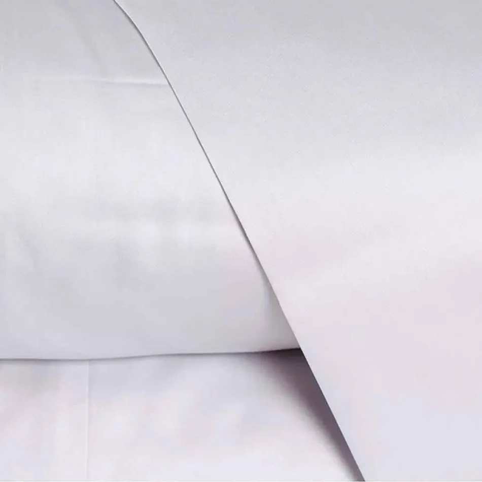 Katoensatijnen lakenset voor tweepersoonsbed, effen kleur - Freesia Viadurini