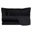 Katoensatijnen lakenset voor tweepersoonsbed, effen kleur - Freesia Viadurini