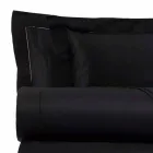 Katoensatijnen lakenset voor tweepersoonsbed, effen kleur - Freesia Viadurini