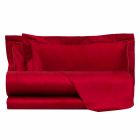 Katoensatijnen lakenset voor tweepersoonsbed, effen kleur - Freesia Viadurini