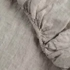 Dubbele hoeslakens in Zwart Linnen, Boter of Oud Krijt - Fiumano Viadurini